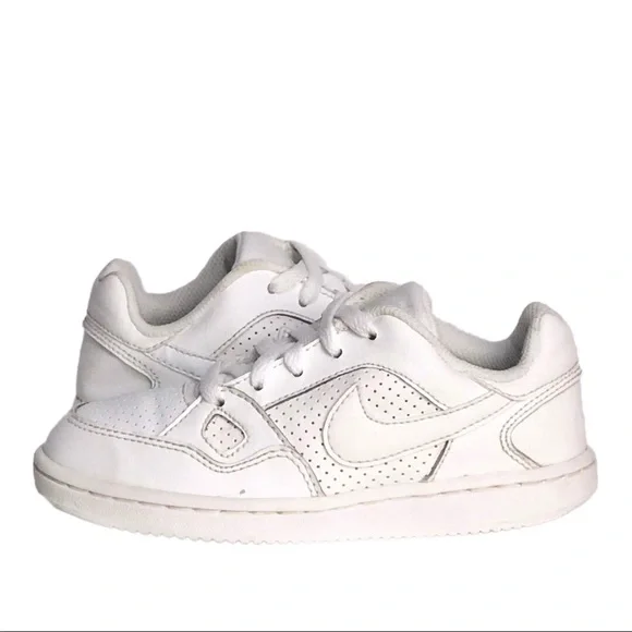 Nike Son Of Force White On White Leather Low Top Sneakers - Picture 4 of 10